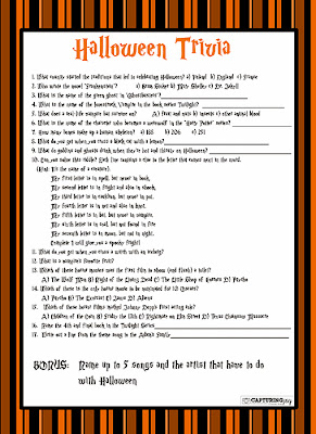 Think you could answer these really hard questions about Halloween? Print this Halloween trivia question table and try to answer all of them.