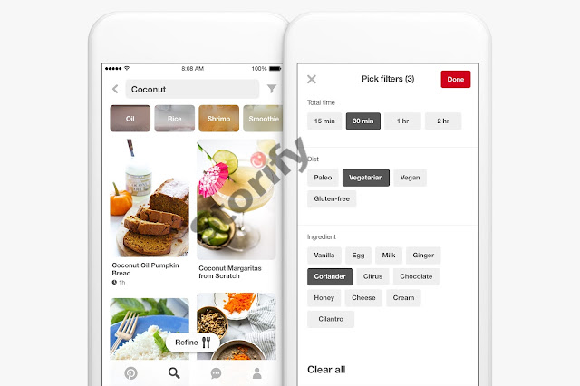 pinterest yemek tarifi arama özellikleri