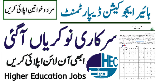 Higher Education Department Government Lecturer HEC Jobs 2024 (Empty Seats 700)