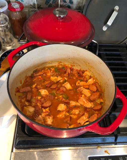 Créole-Style Chicken Stewed with Andouille Sausage