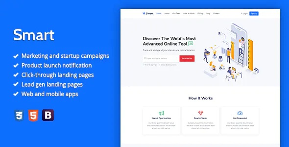 Best Marketing HTML Landing Page Template