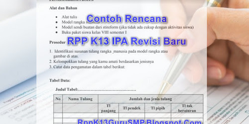 RPP K13 IPA SMP Kelas 7 8 9 Revisi 2019 Semester 1 dan 2