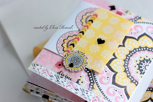 Inspire Mini Album by Elena Olinevich using BoBunny Petal Lane Collection