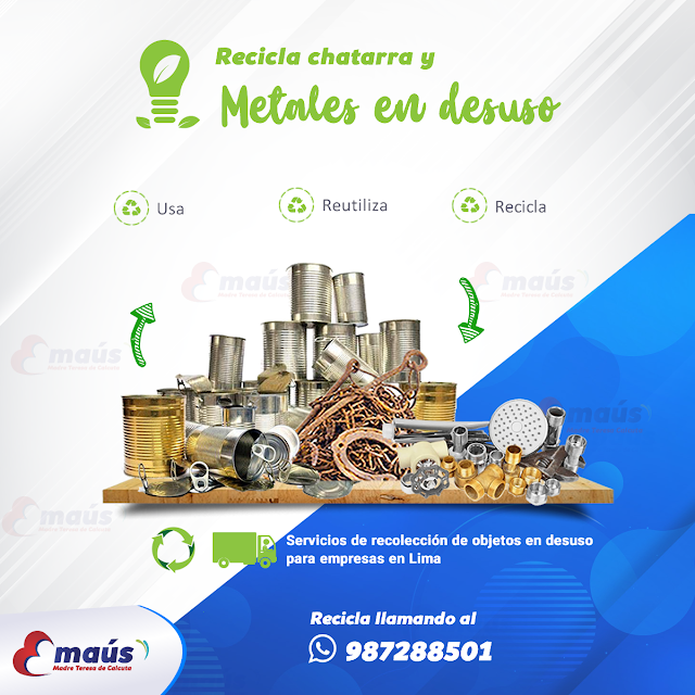 Recicla chatarra y metales en desuso