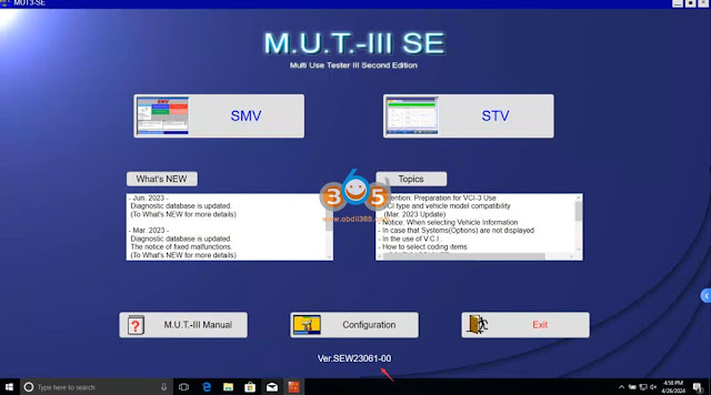 Free Download Mitsubishi MUT-III 2023.06 Software 1