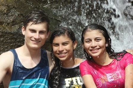 At the waterfall