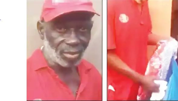 Old Man Apprehended while Stealing Pants in Ikeja Lagos