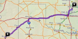 Roswell To Stillwater Map