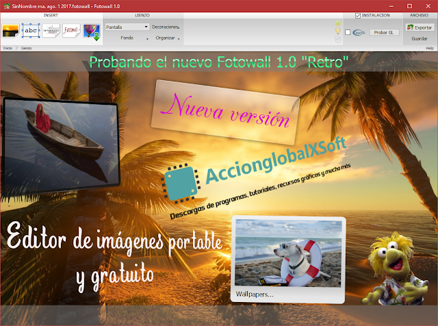 Fotowall v1.0 'Retro' | Crea excelentes collages con este programa portable | Nueva versión