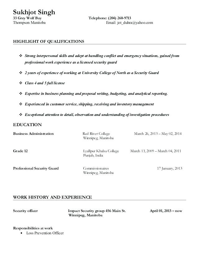 security guard resume example police officer resume examples security guard resume pdf 2019