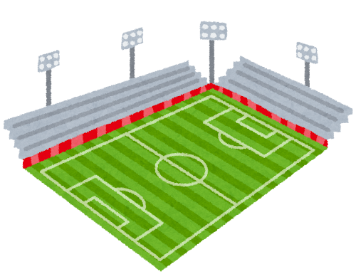 サッカー場のイラスト