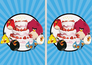 Banderines y Máscaras para Fiesta de Angry Bird para Imprimir Gratis.