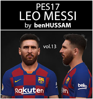 PES 2017 Faces Lionel 🐐 Messi by BenHussam