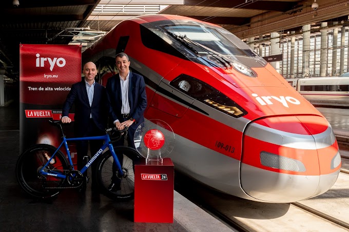 La Vuelta se mueve con iryo, patrocinador y tren oficial por segundo año consecutivo