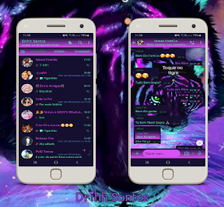 Tiger Blue Theme For YOWhatsApp & Fouad WhatsApp By Drihh Santos