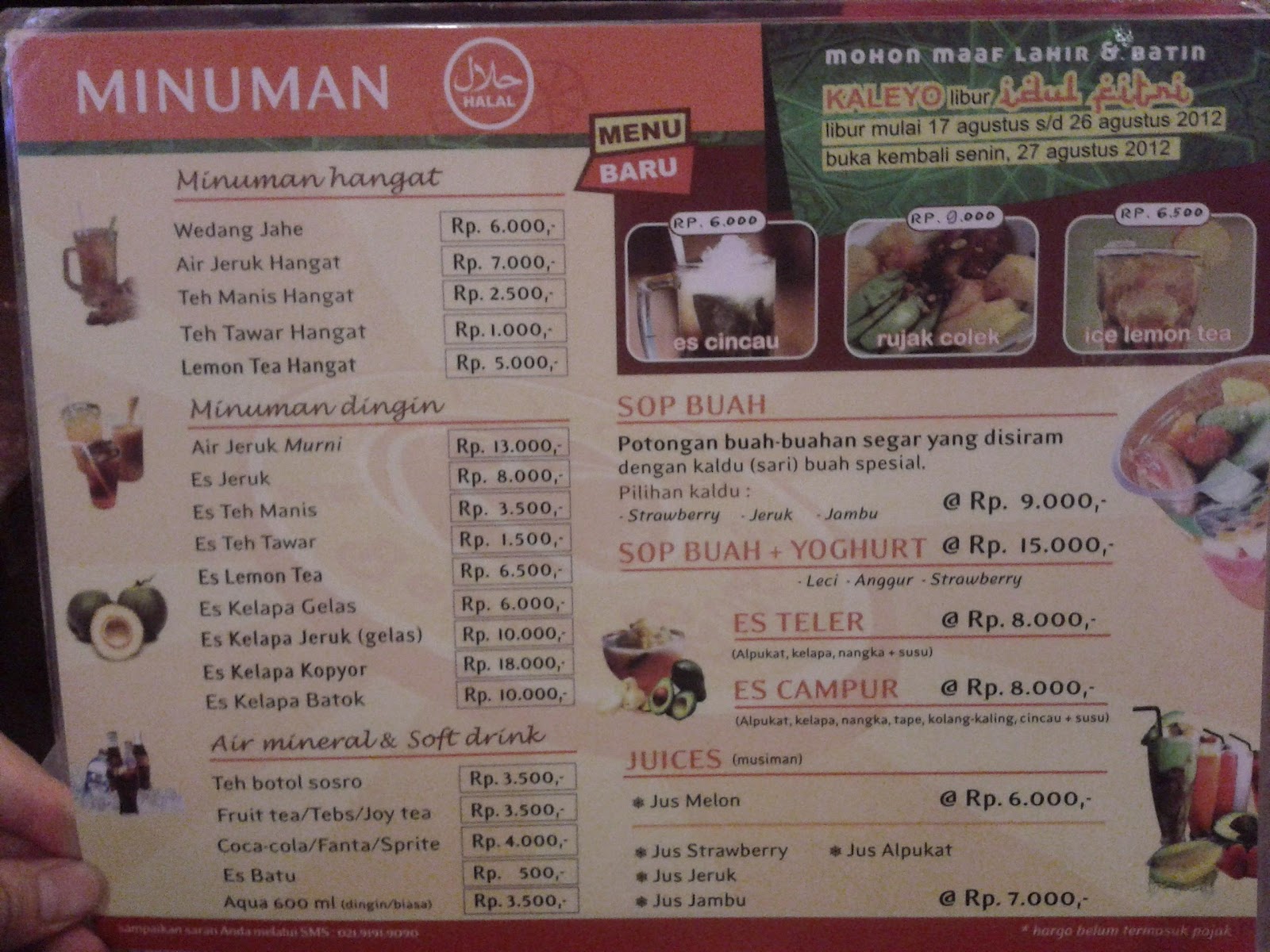 Foto foto Perjalanan Daftar Harga Menu Makanan dan 