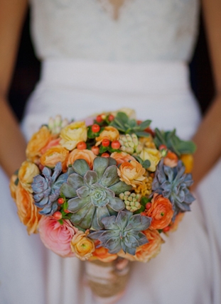 orange flowers bouquet. Another great fall ouquet