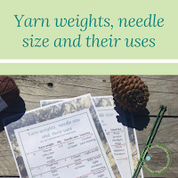 Yarn weights, needle size and their uses