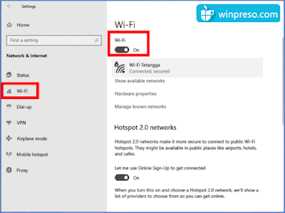 Cara Aktifkan WiFi di Windows 10