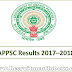 APPSC Results 2017–18| Download AP PSC Exams Online Merit List