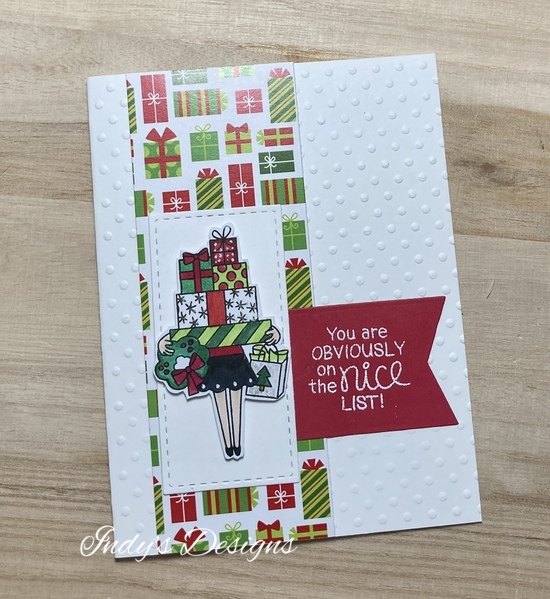 You are obviously on the nice list features products by Newton's Nook Designs; #newtonsnook, #holidaycards, #christmascards, #cardmaking