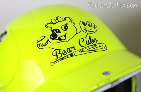 Bear cub softball helmet
