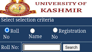 Kashmir University Bg 5th semester result update