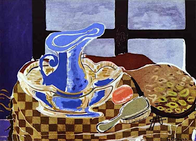 Georges Braque (1882-1963) La Cuvette Bleue. 1942. Huile sur toile, 60 x 80 cm. Collection privée