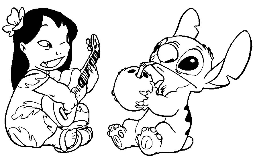 Download Disney Coloring Pages To Print: Lilo & Stitch Coloring Pages