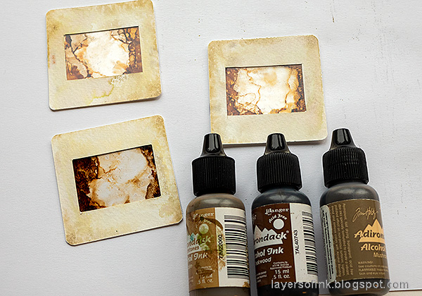 Layers of ink - Photo Slide Frames Tag Tutorial by Anna-Karin Evaldsson. With Simon Says Stamp Mix and Match Squares Stamp set.