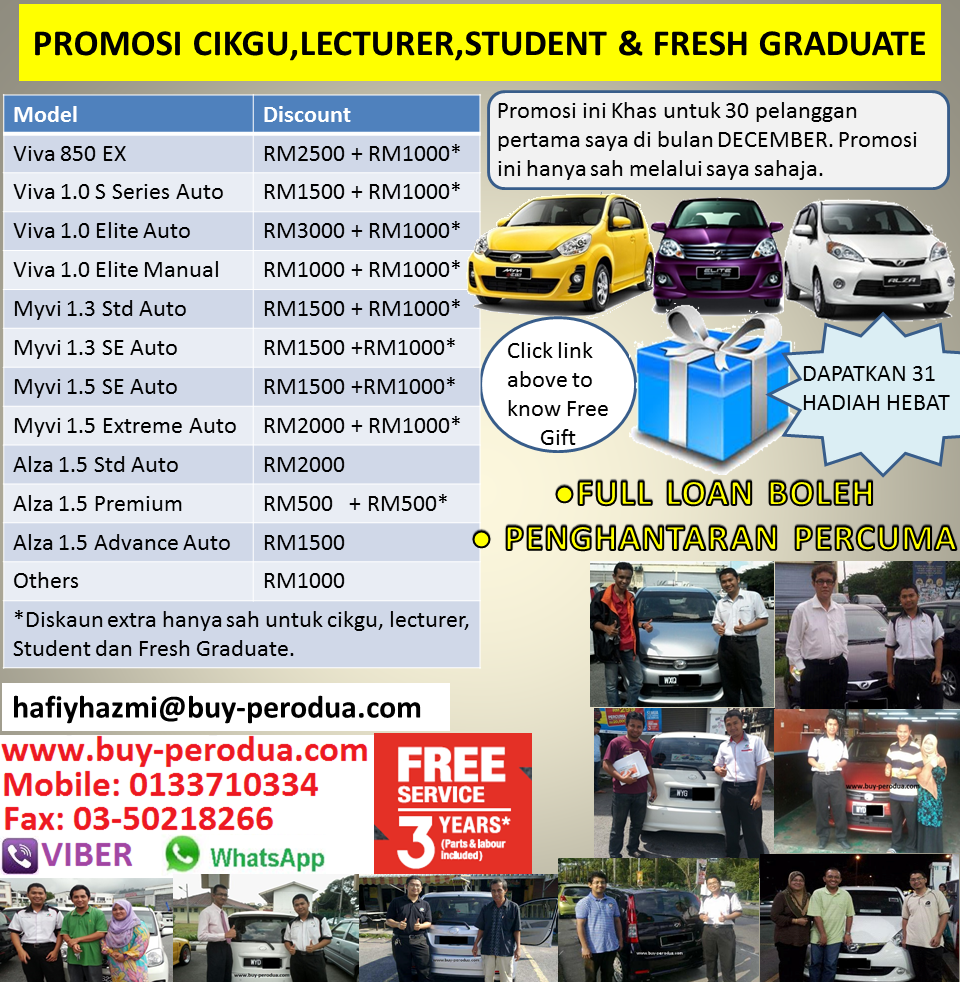 Promosi Perodua Baharu: Whats up graduate! Too Young to 