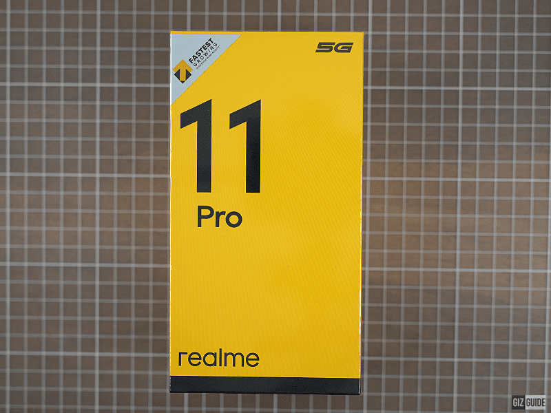 realme 11 Pro 5G's yellow packaging