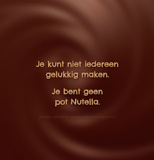 leuke quote over nutella chocola