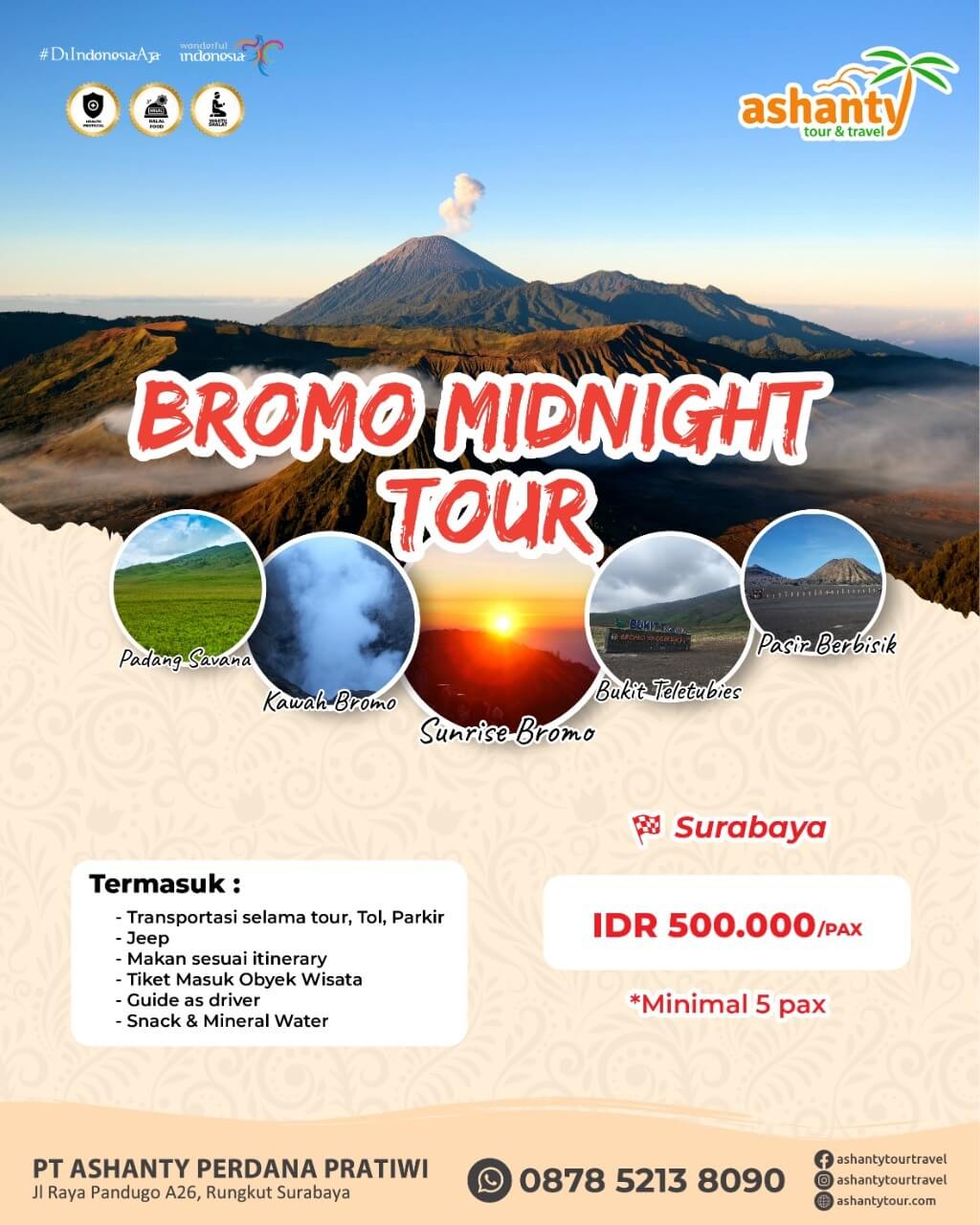 paket tour bromo midnight dari surabaya 2024