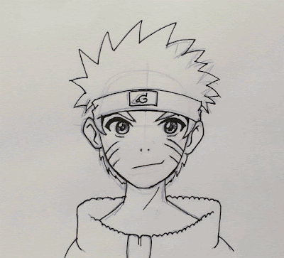 Un lineart de Naruto