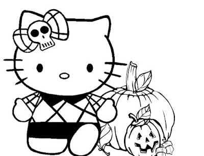 Hello Kitty Halloween Coloring Pages 13