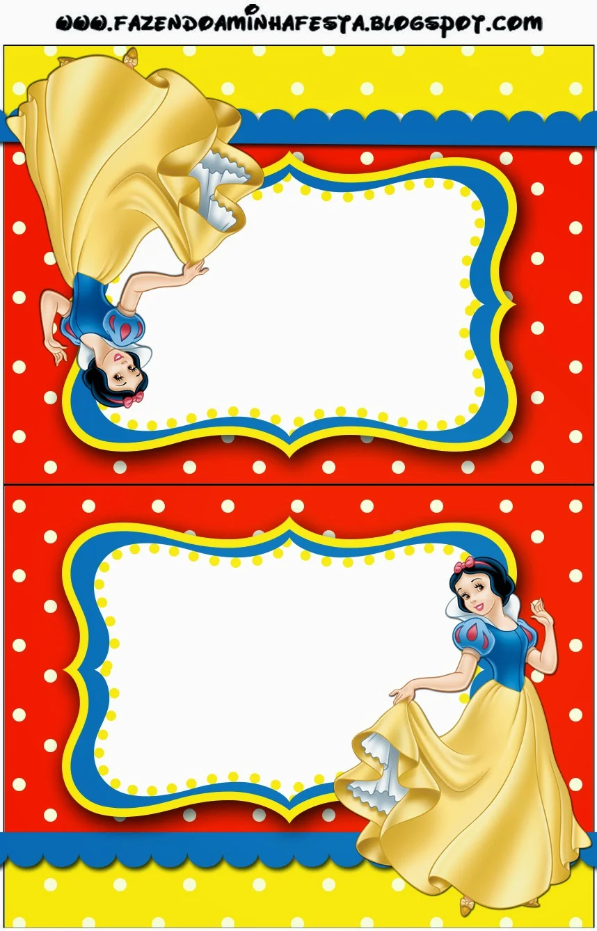 Snow White Free Printable Bar Labels.