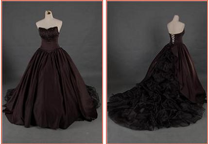 black wedding dresses