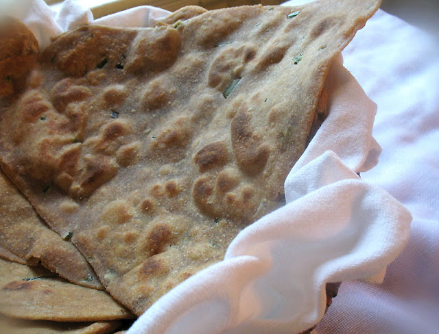 Indian corn and whole wheat paratha