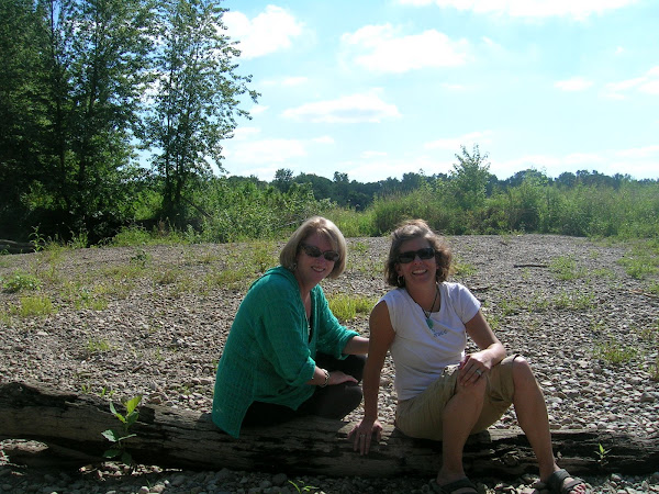 The girls hanging out at the creek