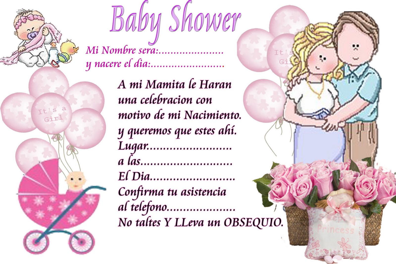 Tarjetas De Cumpleanos Para Imprimir Baby Shower