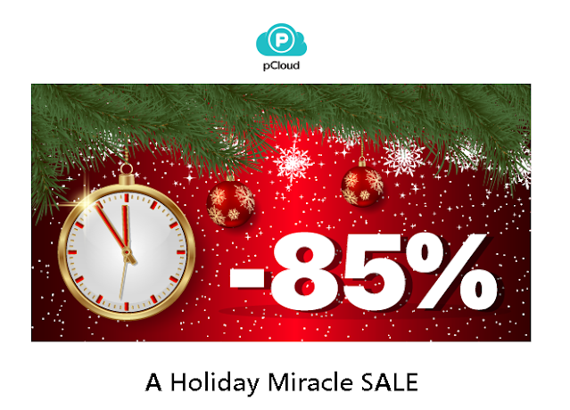 Up to 85% off pCloud for Family - Holiday/xmas Sale