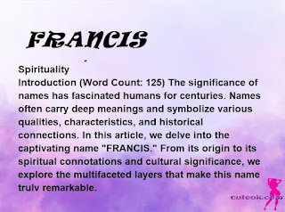 meaning of the name "FRANCIS"