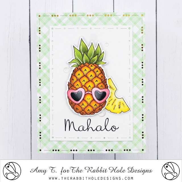 Aloha - Pineapple Stamp and Die Set, Spring Floral #1 Paper Pack, You've Been Framed - Layering Dies by The Rabbit Hole Designs #therabbitholedesignsllc #therabbitholedesigns #trhd