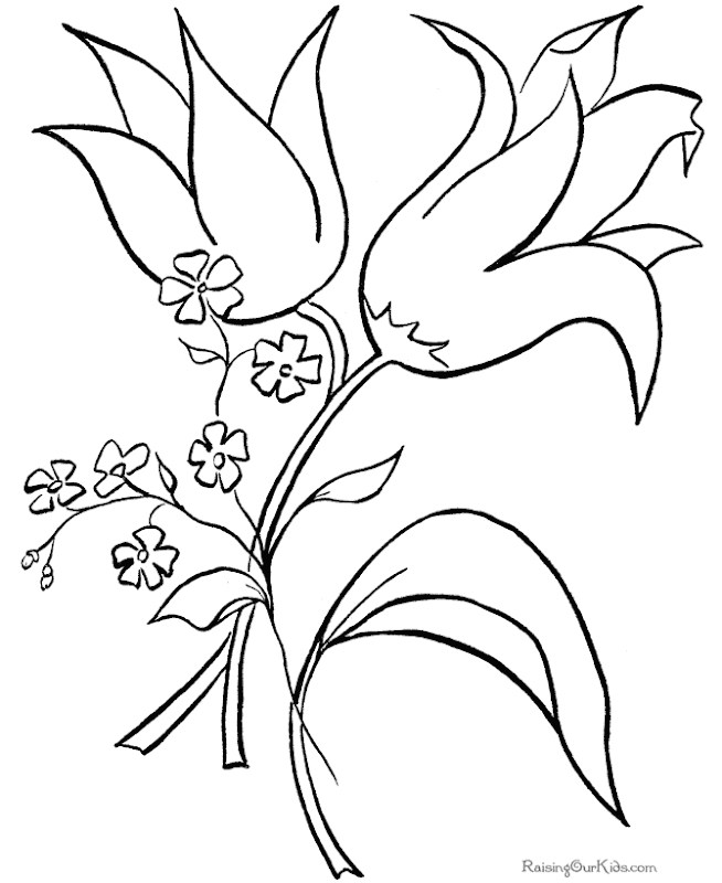 Easter Flower Coloring Pages title=