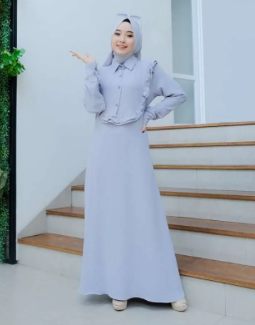 6 Rekomendasi Dress Muslim Wanita Brokat untuk Menyambut Idul Fitri