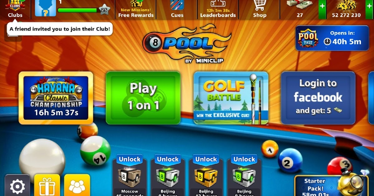 8 Ball Pool Giveaway 10 Account With 50 Millions Coins Free