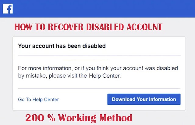 How to Recover a Disabled Facebook Account | 100% Working