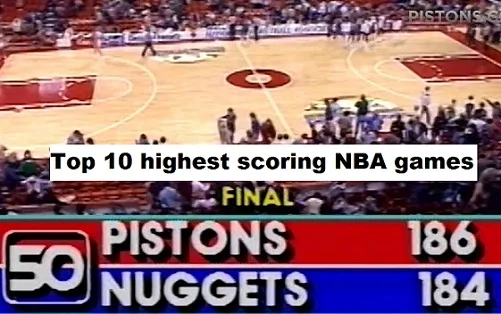  Top 10 highest scoring NBA games by team in history, Bulls on third in List.