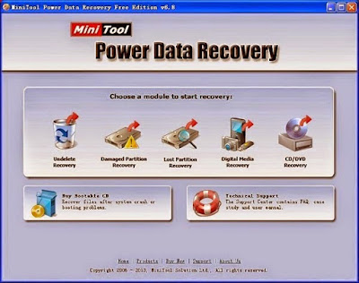 Free Data Recovery MiniTool Power Data Recovery 6.8 Free Limited Time Registration